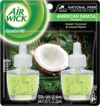 AIR WICK Scented Oil  American Samoa National Parks Discontinued